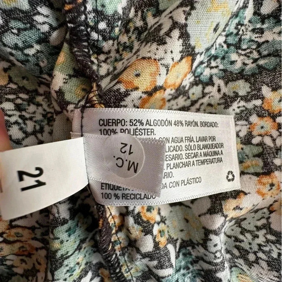 UNIVERSAL thread | NWOT | BALLOON SLEEVE BOHO FLORAL COLLARED BLOUSE | SMALL - Picture 8 of 10